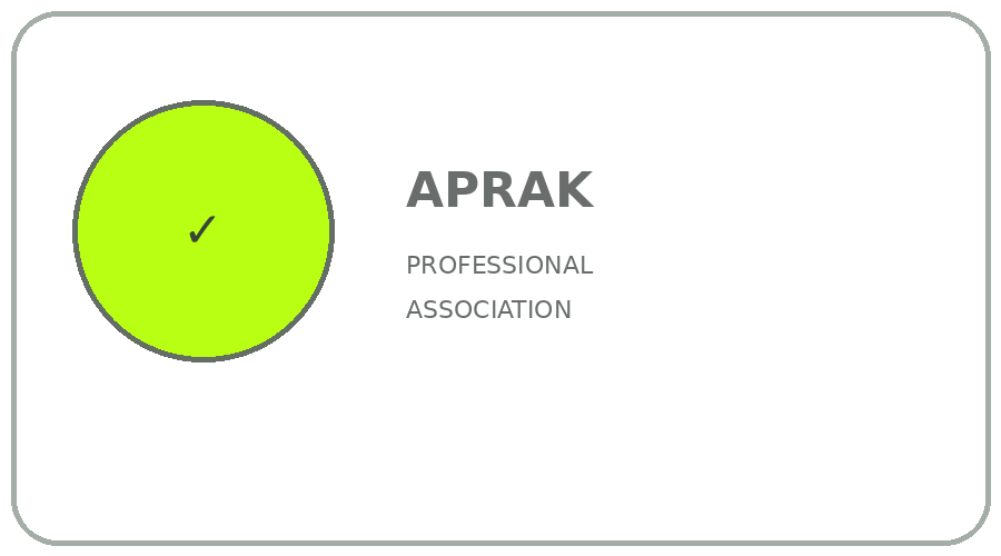 APRAK professional association badge