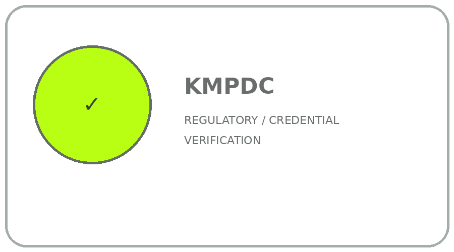 KMPDC verification badge